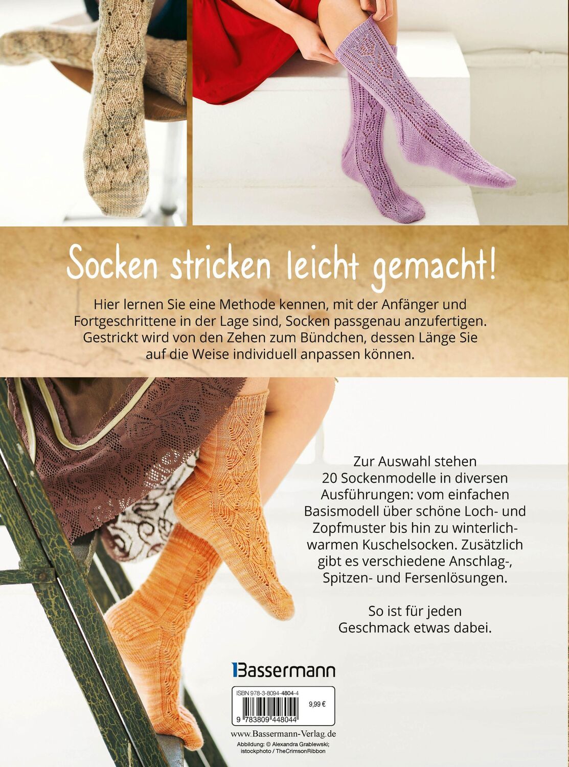 Bild: 9783809448044 | Socken stricken andersrum - Von der Spitze zum Bündchen. Die...