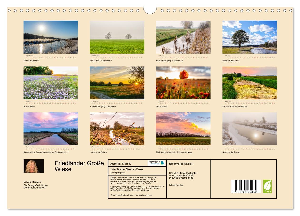 Bild: 9783383982484 | Friedländer Große Wiese (Wandkalender 2025 DIN A3 quer), CALVENDO...