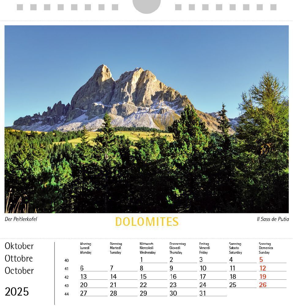 Bild: 9788887531633 | Dolomiten 2025, Postkartenkalender Querformat | Kalender | 2025