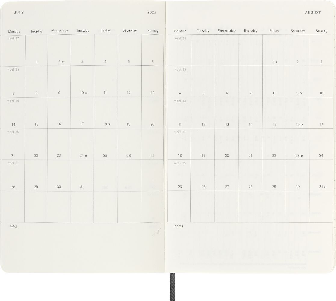 Bild: 8056999270315 | Moleskine 12 Monate Wochen Notizkalender 2025, Large/A5 | Buch | 2025