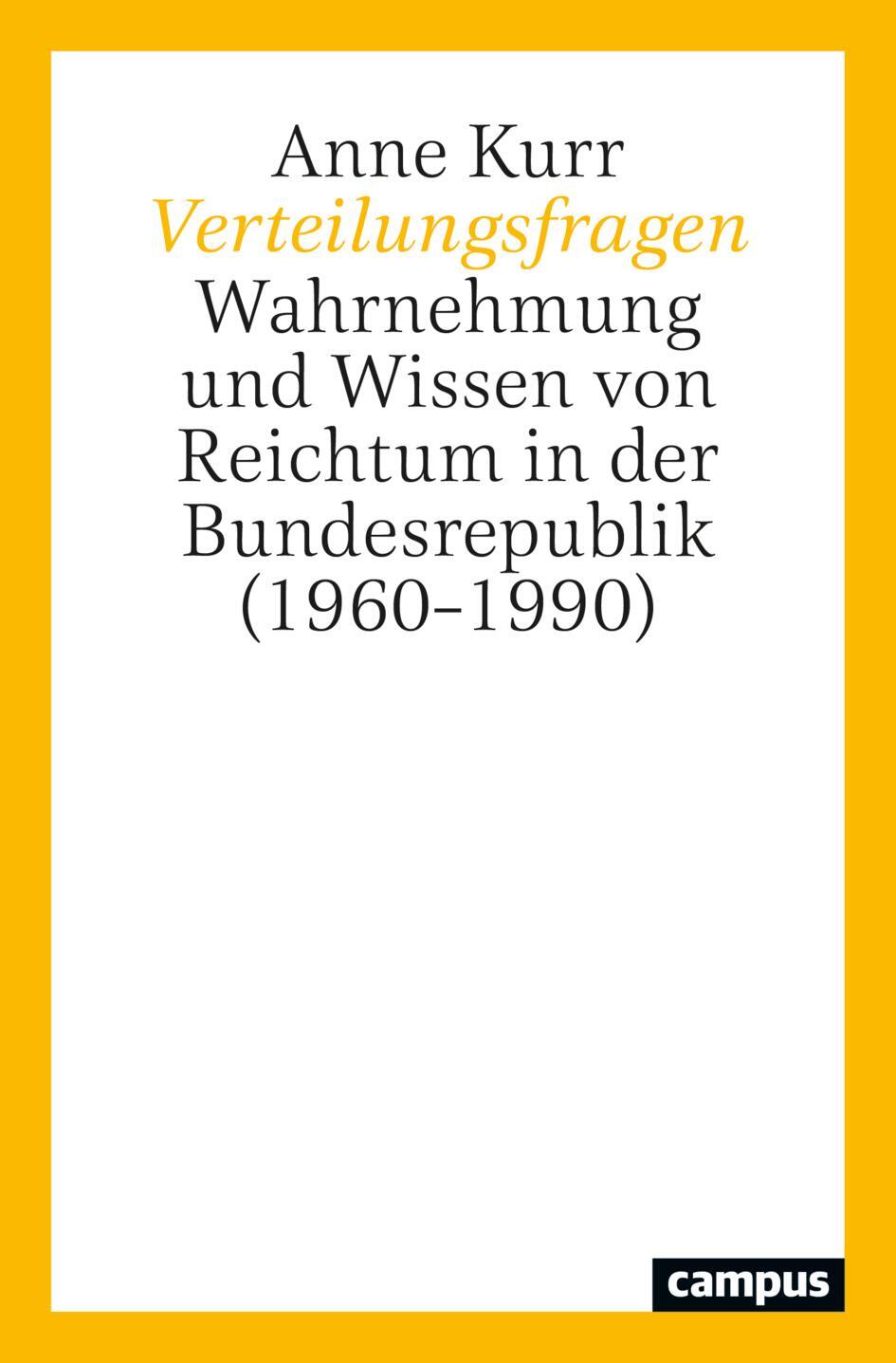 Cover: 9783593515922 | Verteilungsfragen | Anne Kurr | Taschenbuch | Deutsch | 2022 | Campus