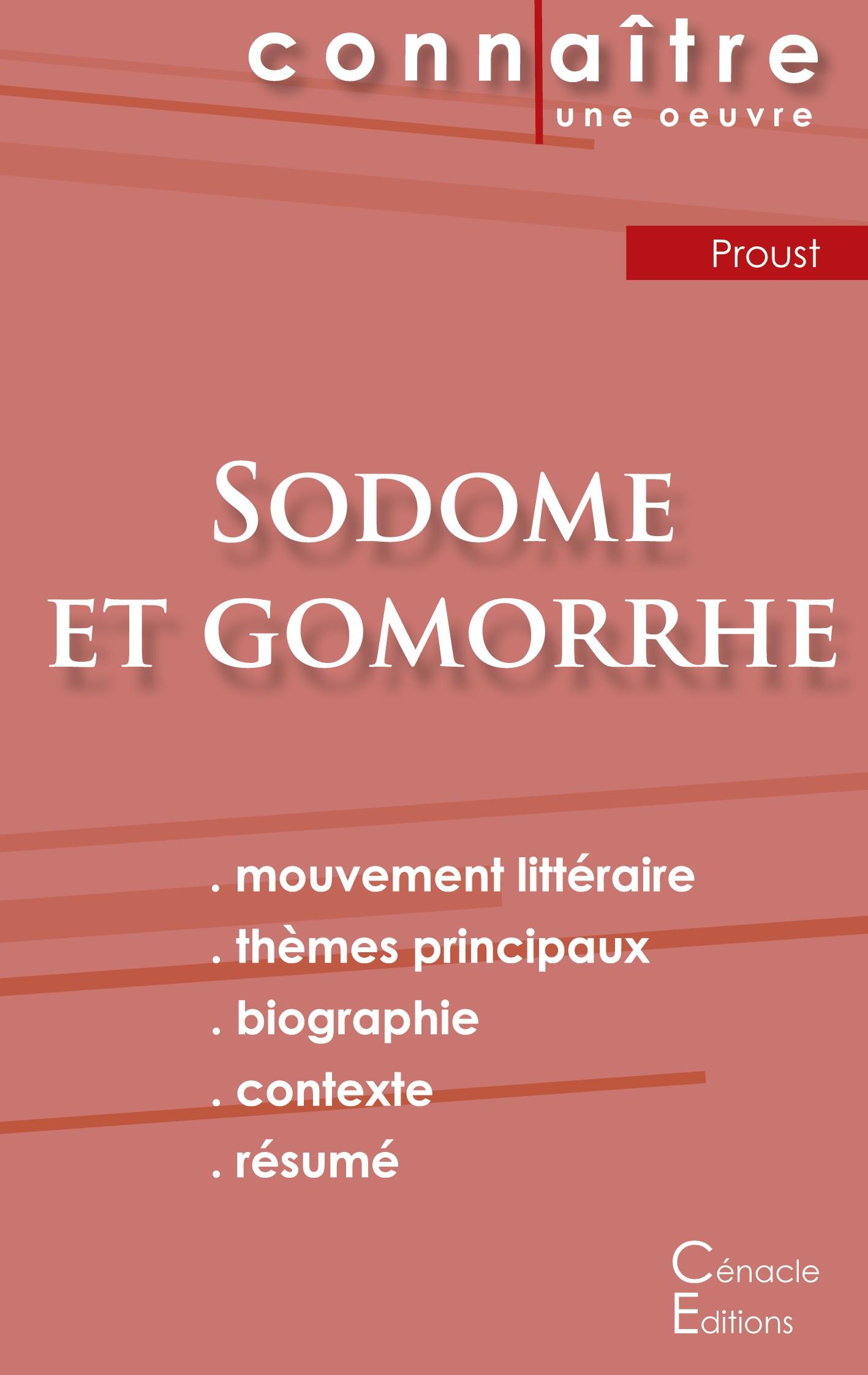 Cover: 9782367887203 | Fiche de lecture Sodome et Gomorrhe de Marcel Proust (Analyse...