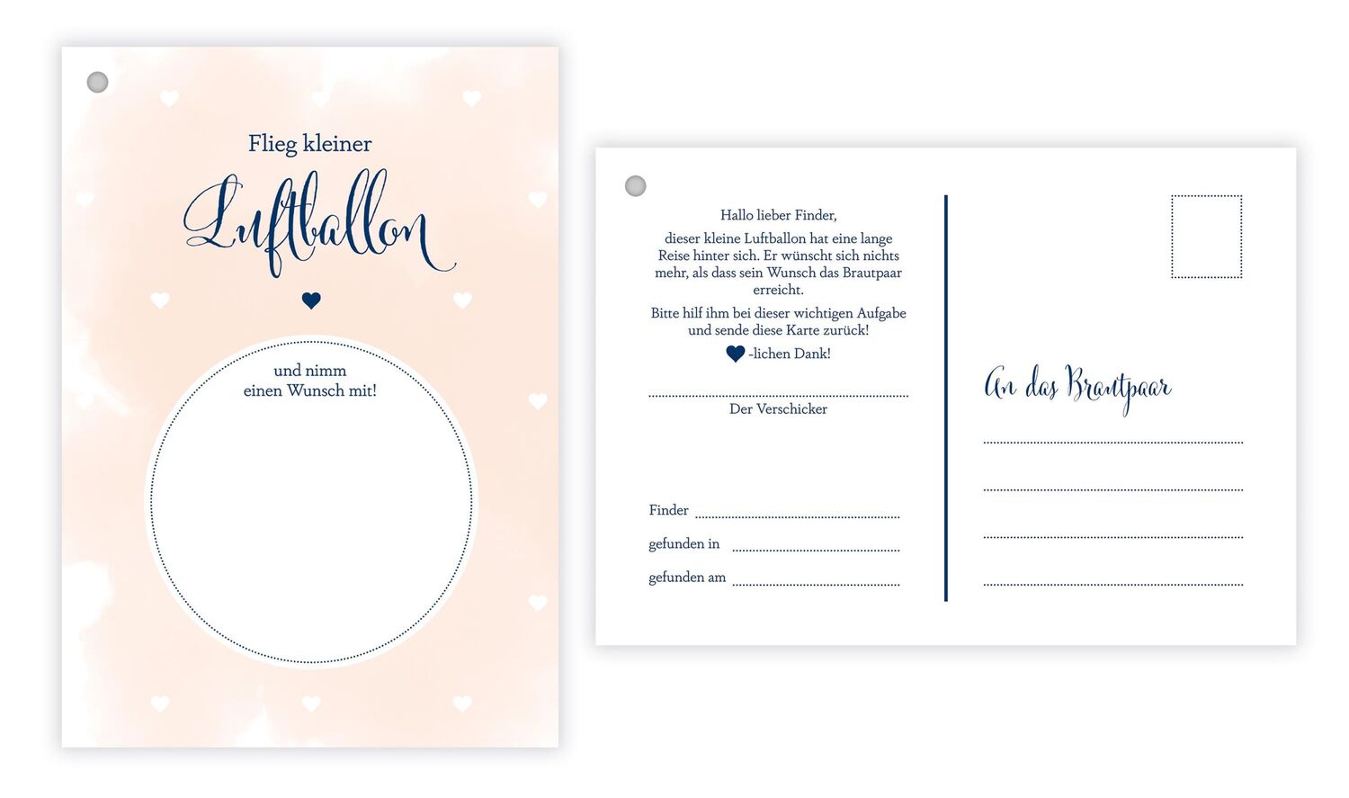 Cover: 9783964431837 | 50 Ballonflugkarten für Hochzeit, gelocht und extra leicht zum...