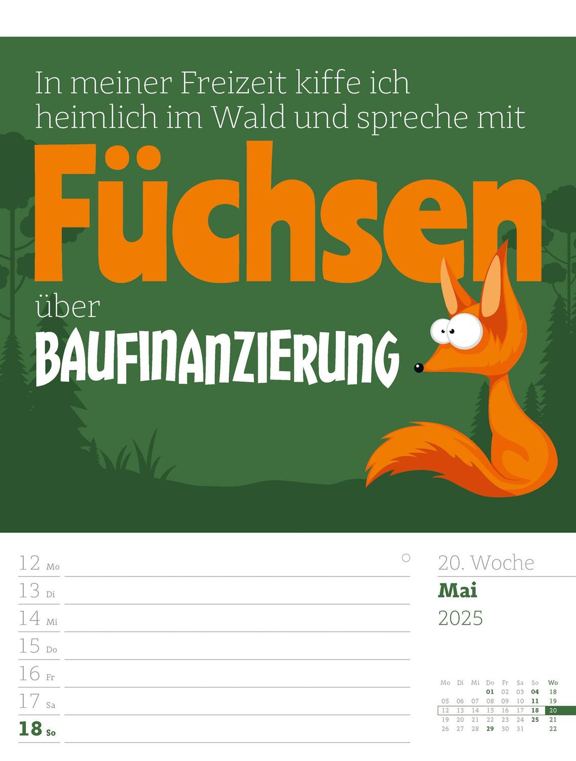 Bild: 9783838425955 | Klartext Sprüchekalender - Wochenplaner Kalender 2025 | Kunstverlag