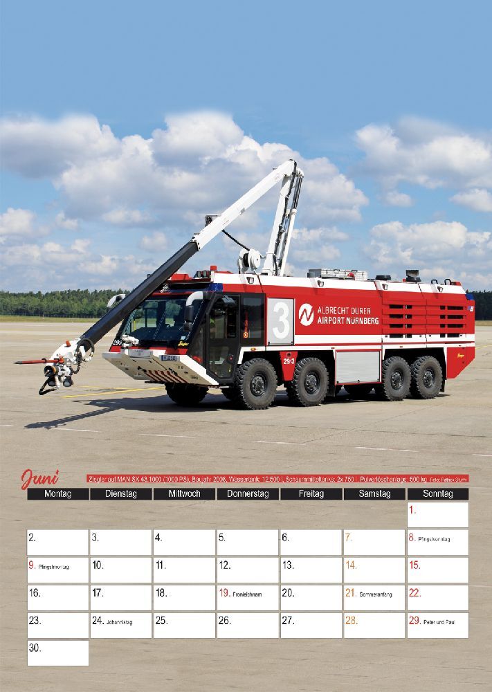 Bild: 9783751611220 | Der FlugfeldLöschfahrzeuge Kalender 2025 (Monatskalender) | Kalender