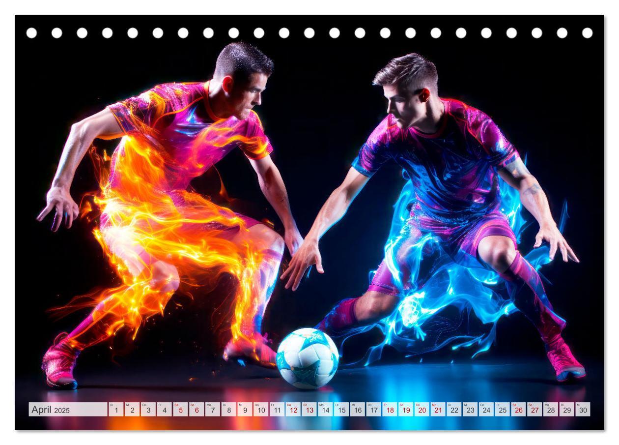 Bild: 9783383853531 | FUßBALLFIEBER Dynamische Szenen (Tischkalender 2025 DIN A5 quer),...