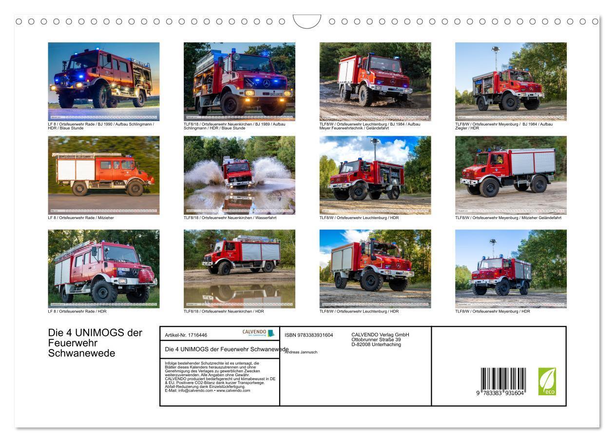 Bild: 9783383931604 | Die 4 UNIMOGS der Feuerwehr Schwanewede (Wandkalender 2025 DIN A3...