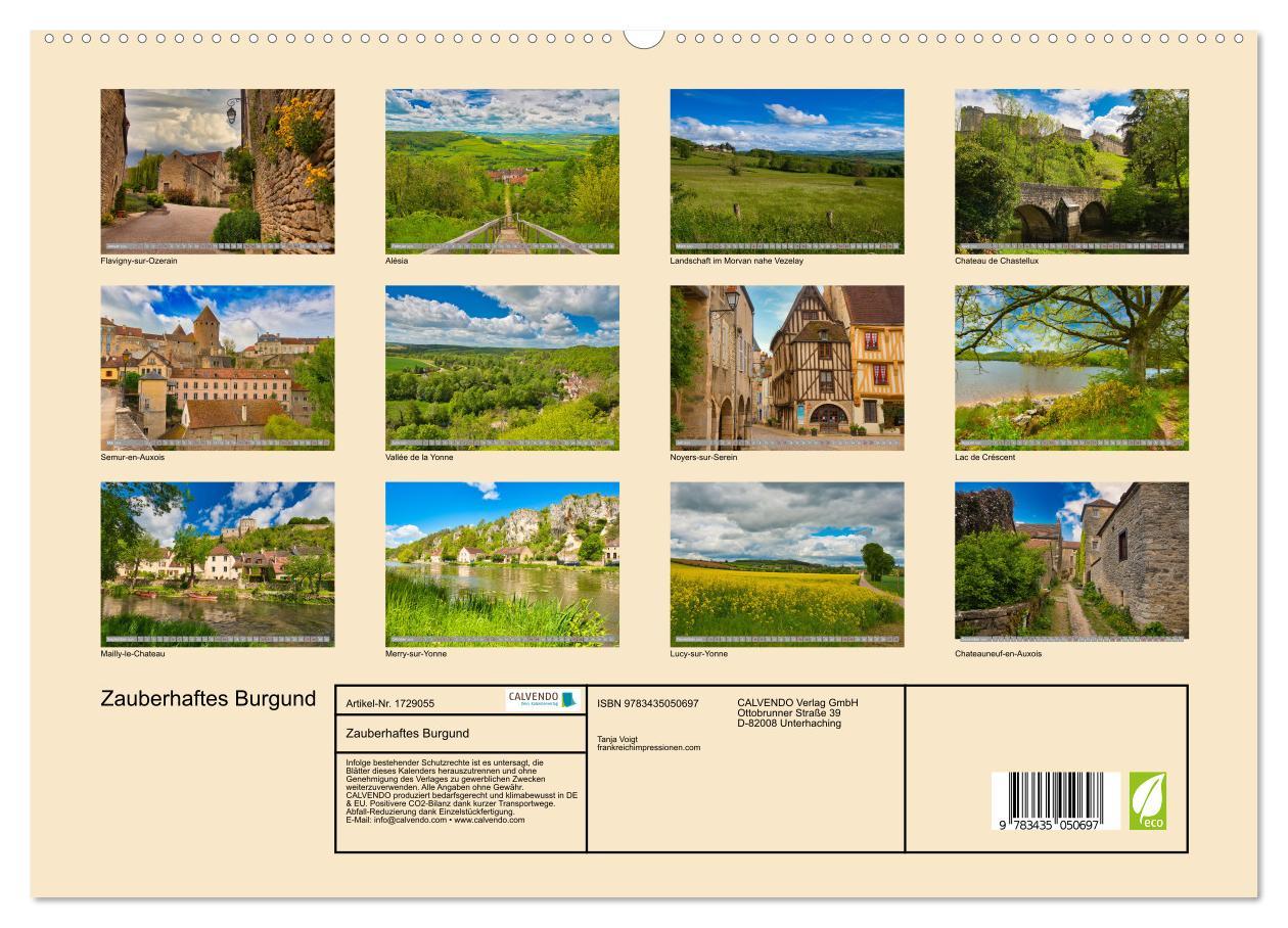 Bild: 9783435050697 | Zauberhaftes Burgund (Wandkalender 2025 DIN A2 quer), CALVENDO...