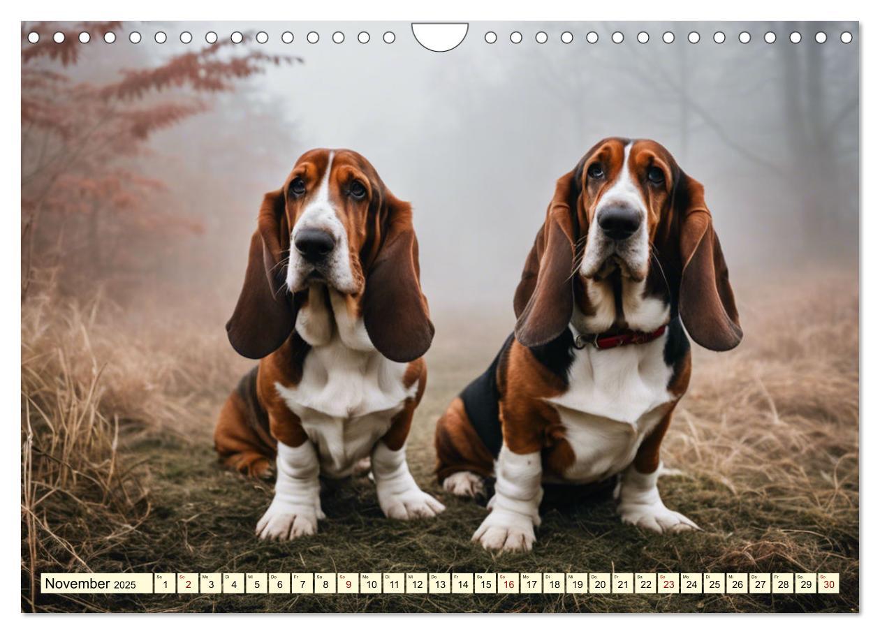 Bild: 9783457054208 | Basset Hound - unverkennbar (Wandkalender 2025 DIN A4 quer),...