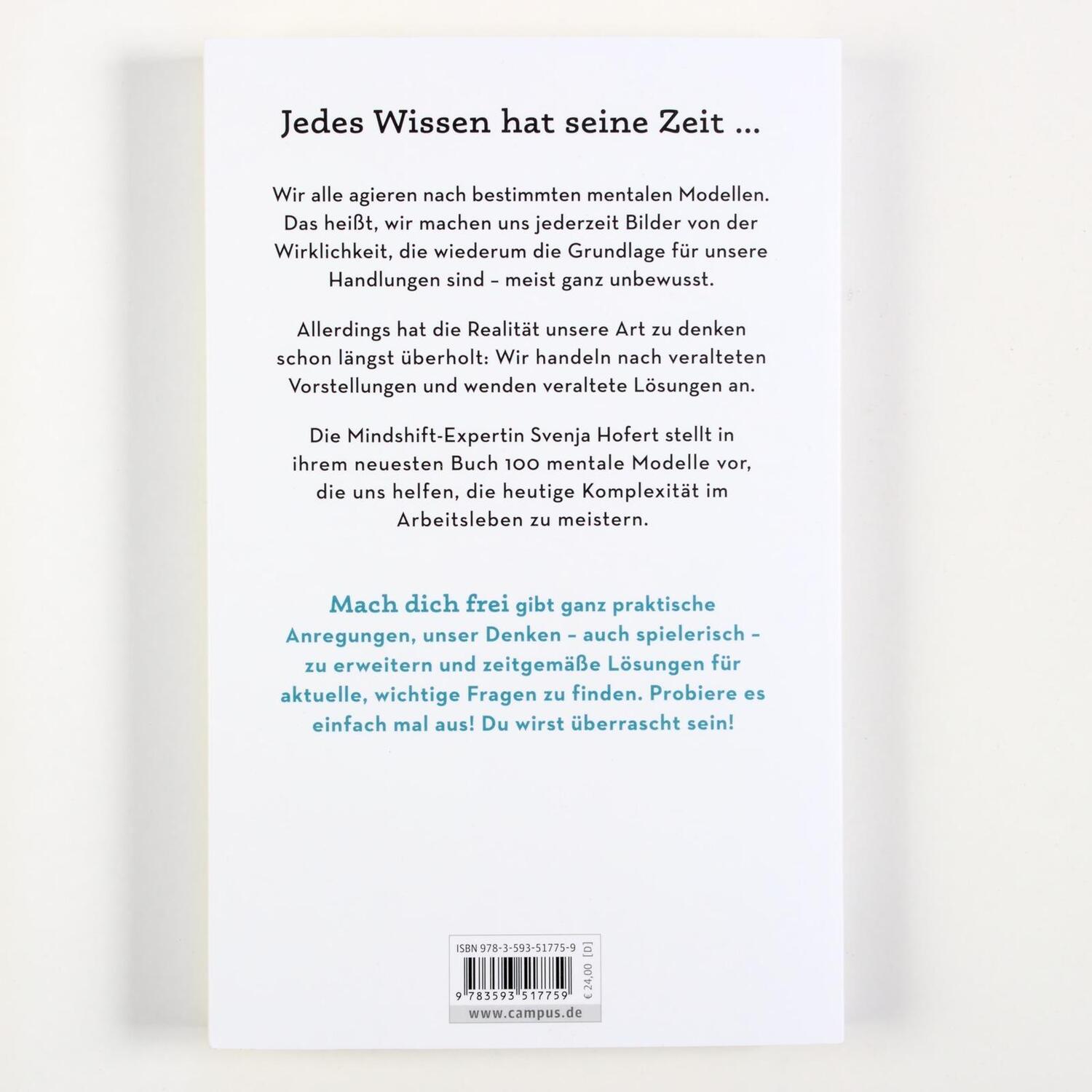 Rückseite: 9783593517759 | Mach dich frei! | Svenja Hofert | Taschenbuch | 312 S. | Deutsch