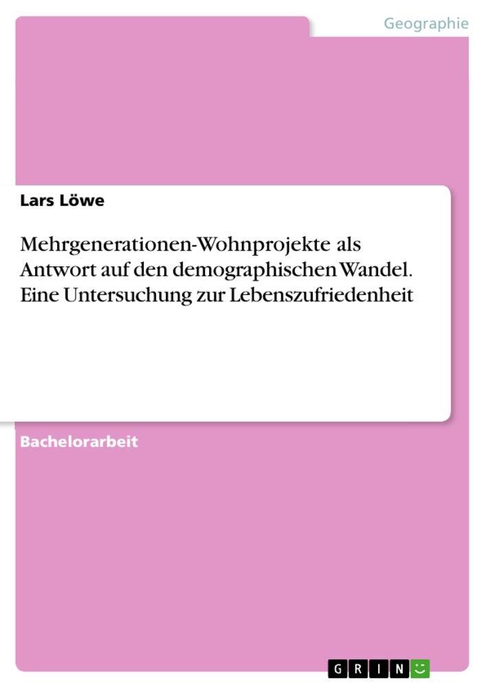 Cover: 9783389053294 | Mehrgenerationen-Wohnprojekte als Antwort auf den demographischen...