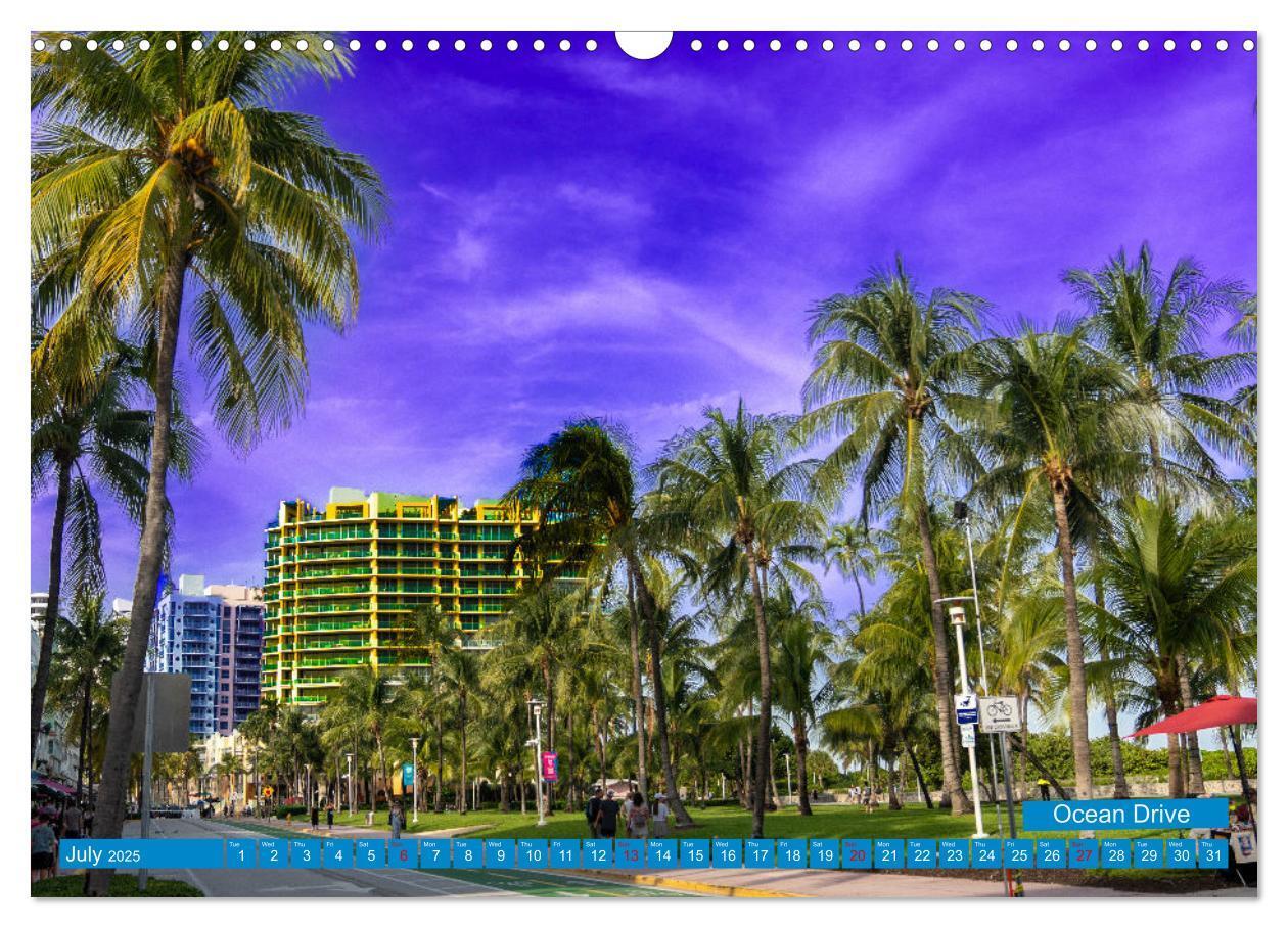 Bild: 9781325925773 | Colorful Miami (Wall Calendar 2025 DIN A3 landscape), CALVENDO 12...