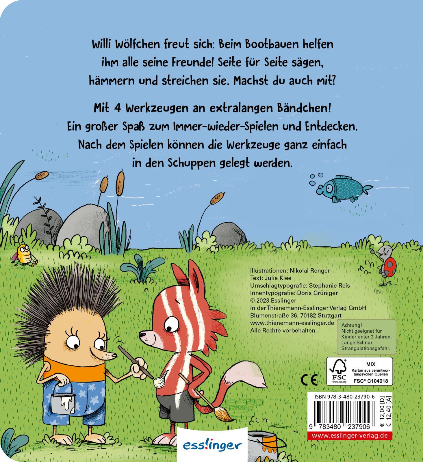 Rückseite: 9783480237906 | Willi Wölfchen: Wir bauen ein Boot! | Julia Klee | Buch | 12 S. | 2023