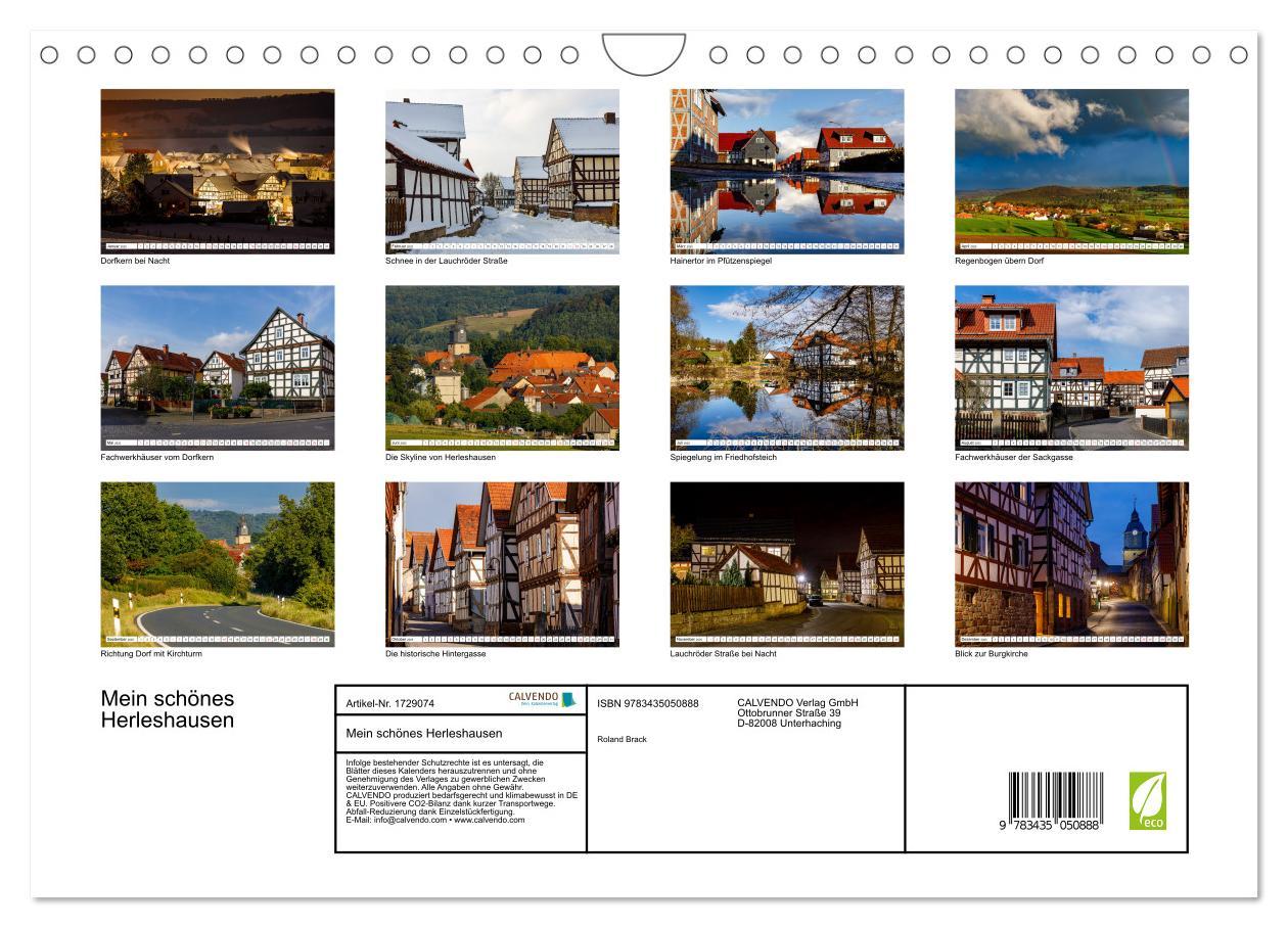 Bild: 9783435050888 | Mein schönes Herleshausen (Wandkalender 2025 DIN A4 quer), CALVENDO...