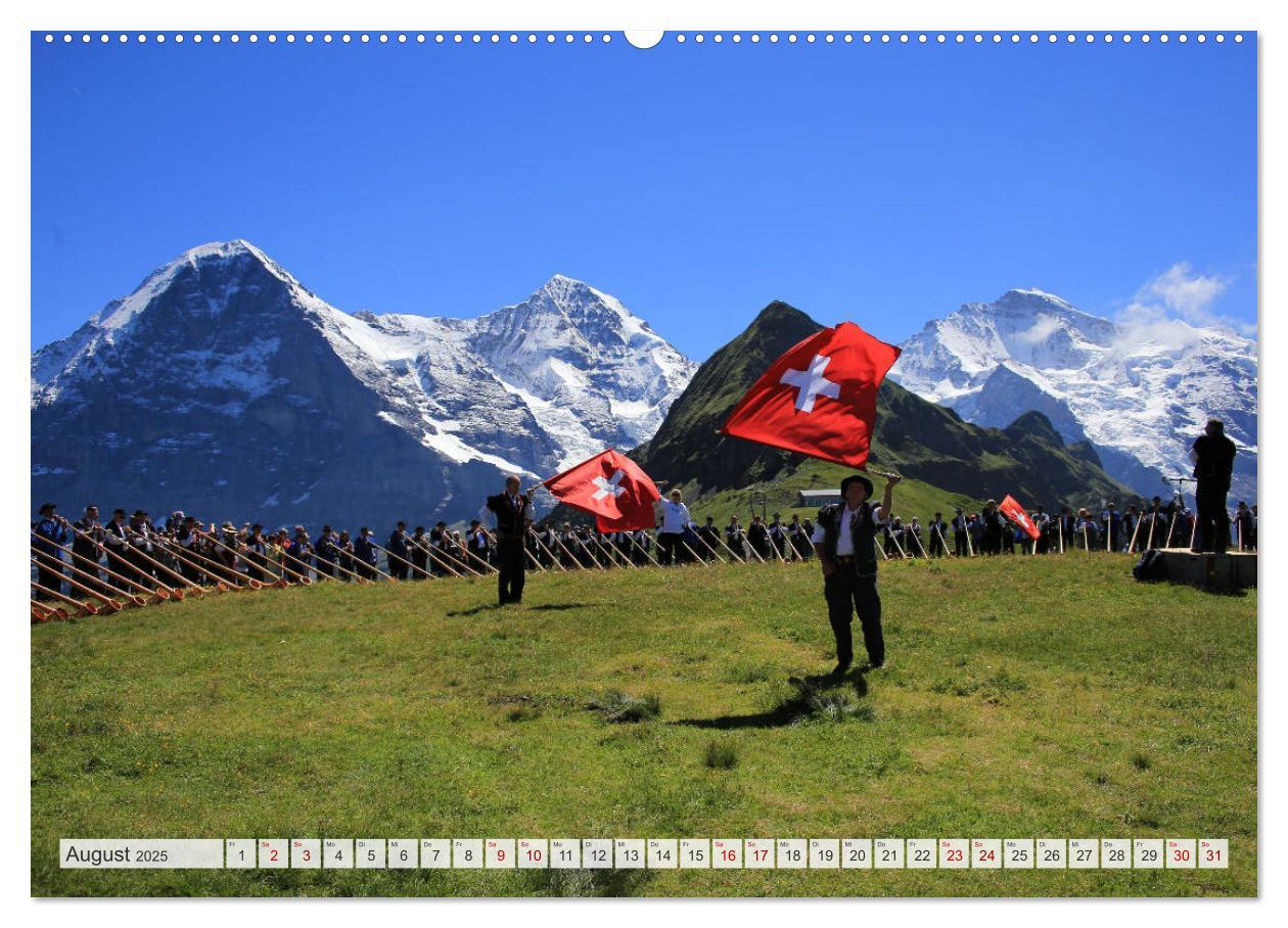 Bild: 9783435350032 | Bergblicke der Schweiz (Wandkalender 2025 DIN A2 quer), CALVENDO...