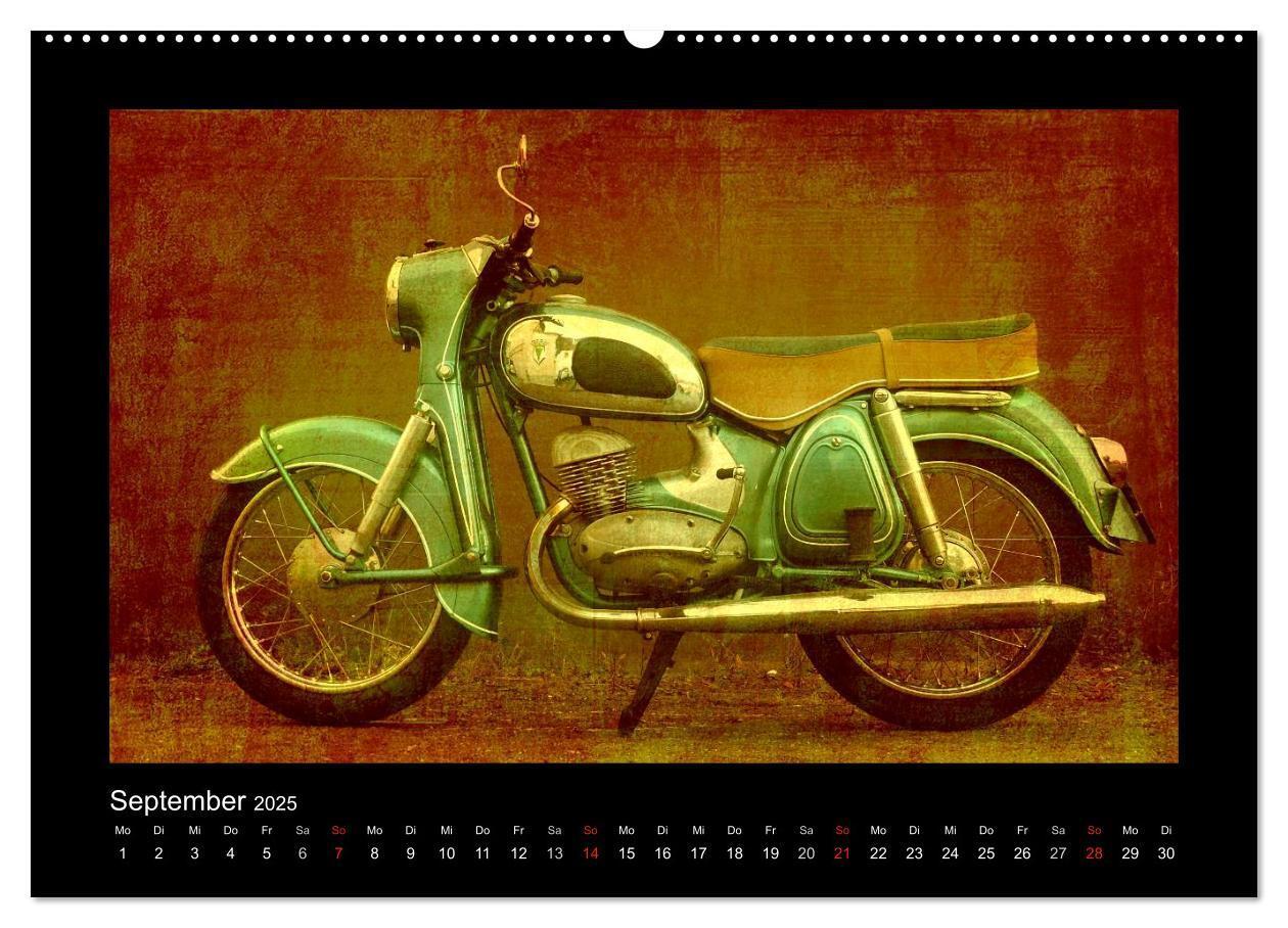 Bild: 9783435839360 | Motorrad Oldtimer (Wandkalender 2025 DIN A2 quer), CALVENDO...