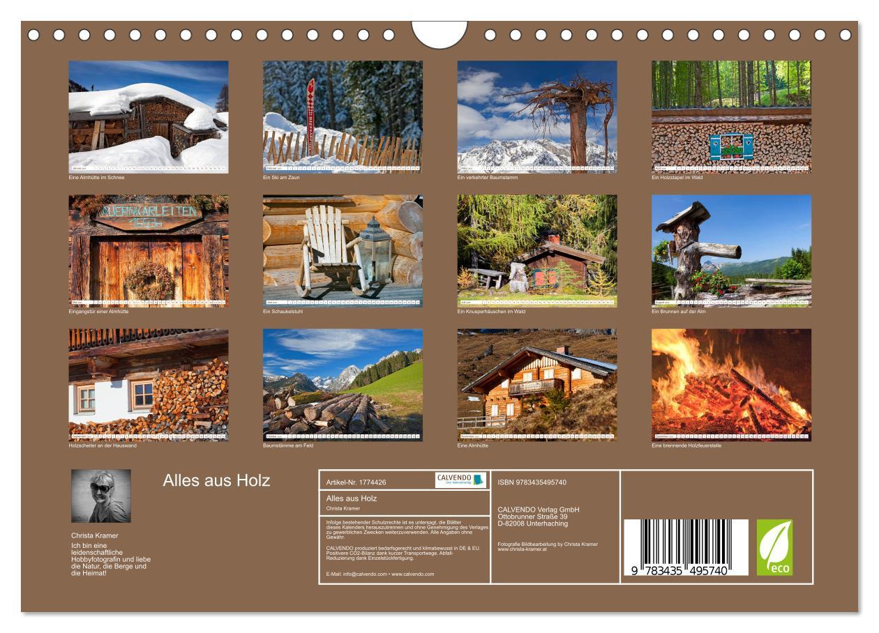 Bild: 9783435495740 | Alles aus Holz (Wandkalender 2025 DIN A4 quer), CALVENDO...