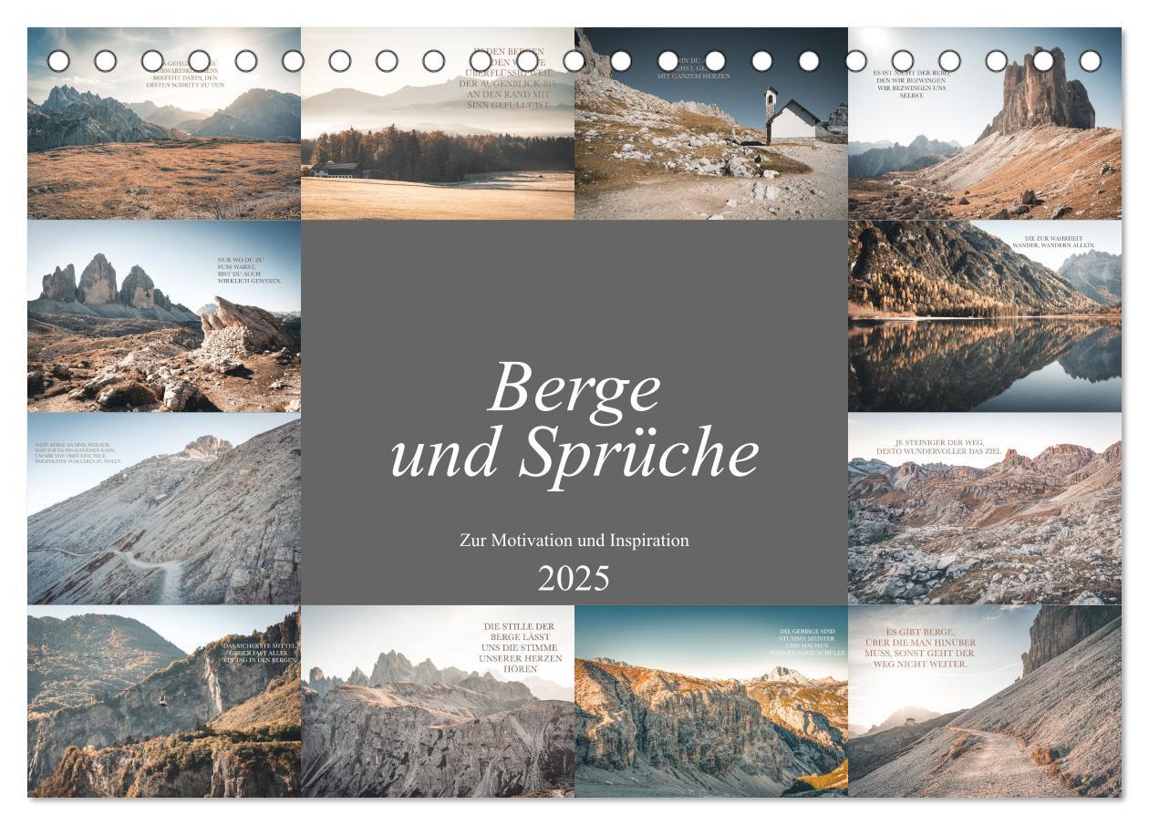 Cover: 9783383996818 | Berge und Sprüche zur Motivation und Inspiration (Tischkalender...