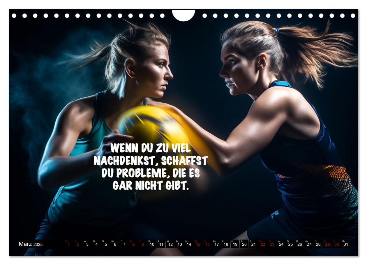 Bild: 9783383866807 | Motivation und Handball (Wandkalender 2025 DIN A4 quer), CALVENDO...