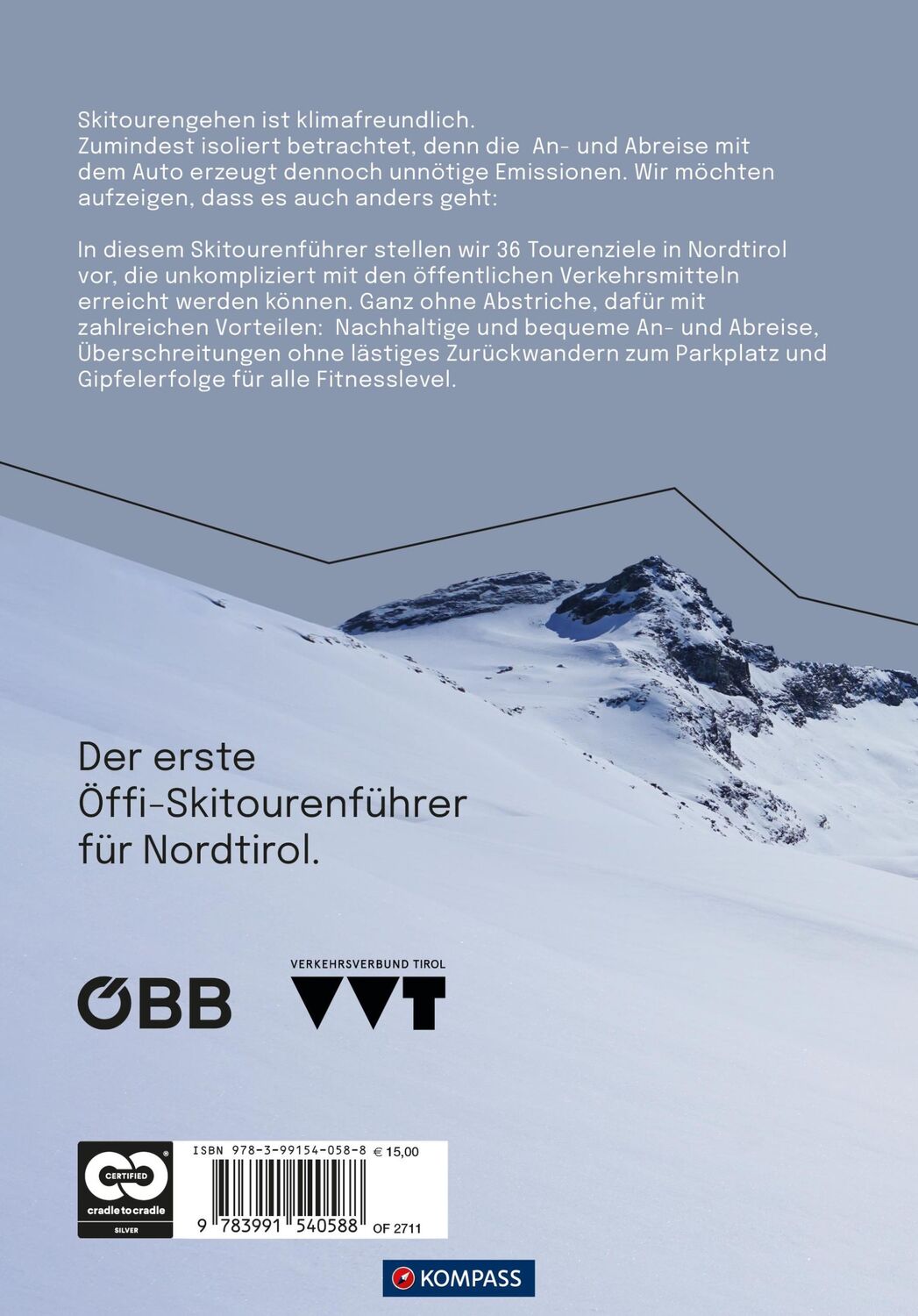 Rückseite: 9783991540588 | KOMPASS Öffi Skitouren Nordtirol | Taschenbuch | KOMPASS-KARTEN | 2023