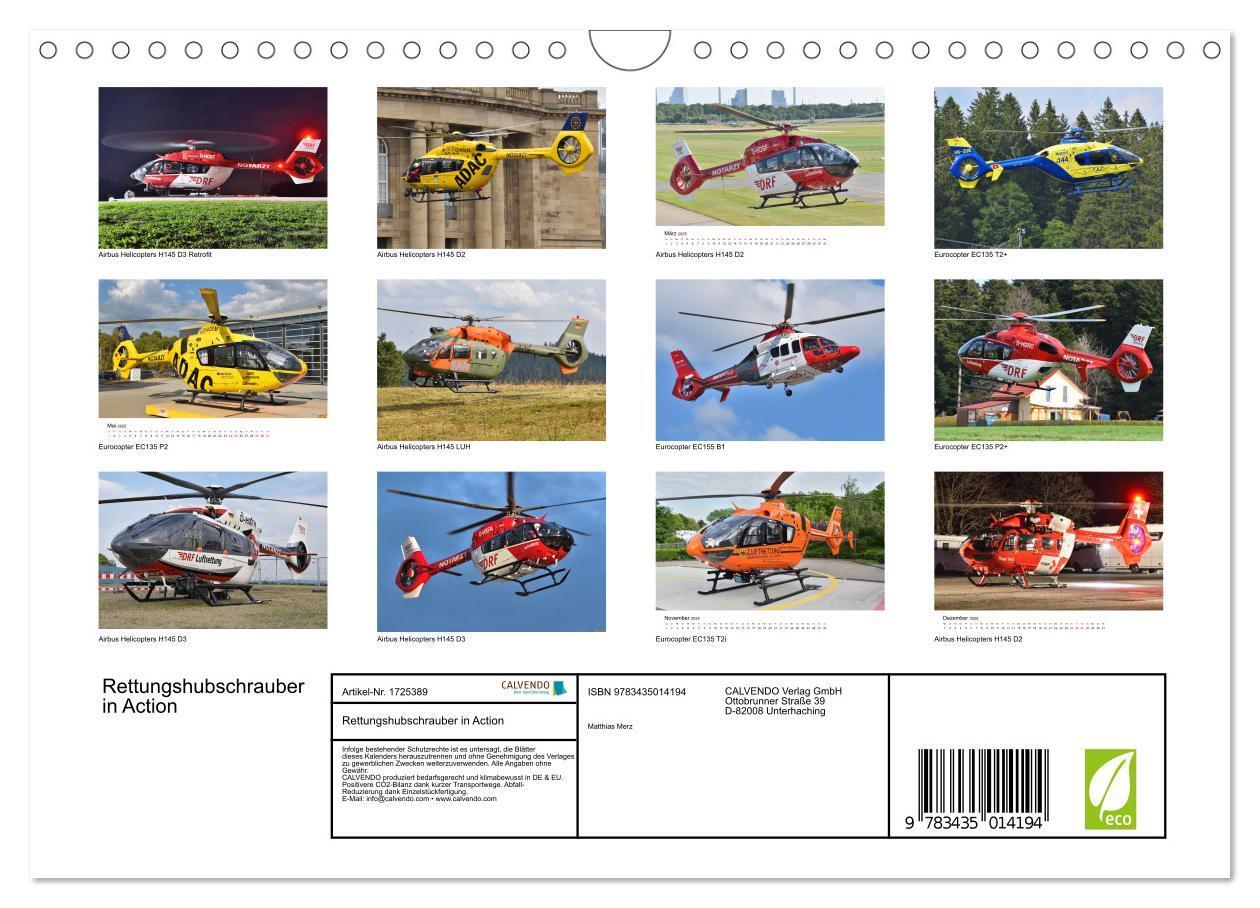 Bild: 9783435014194 | Rettungshubschrauber in Action (Wandkalender 2025 DIN A4 quer),...