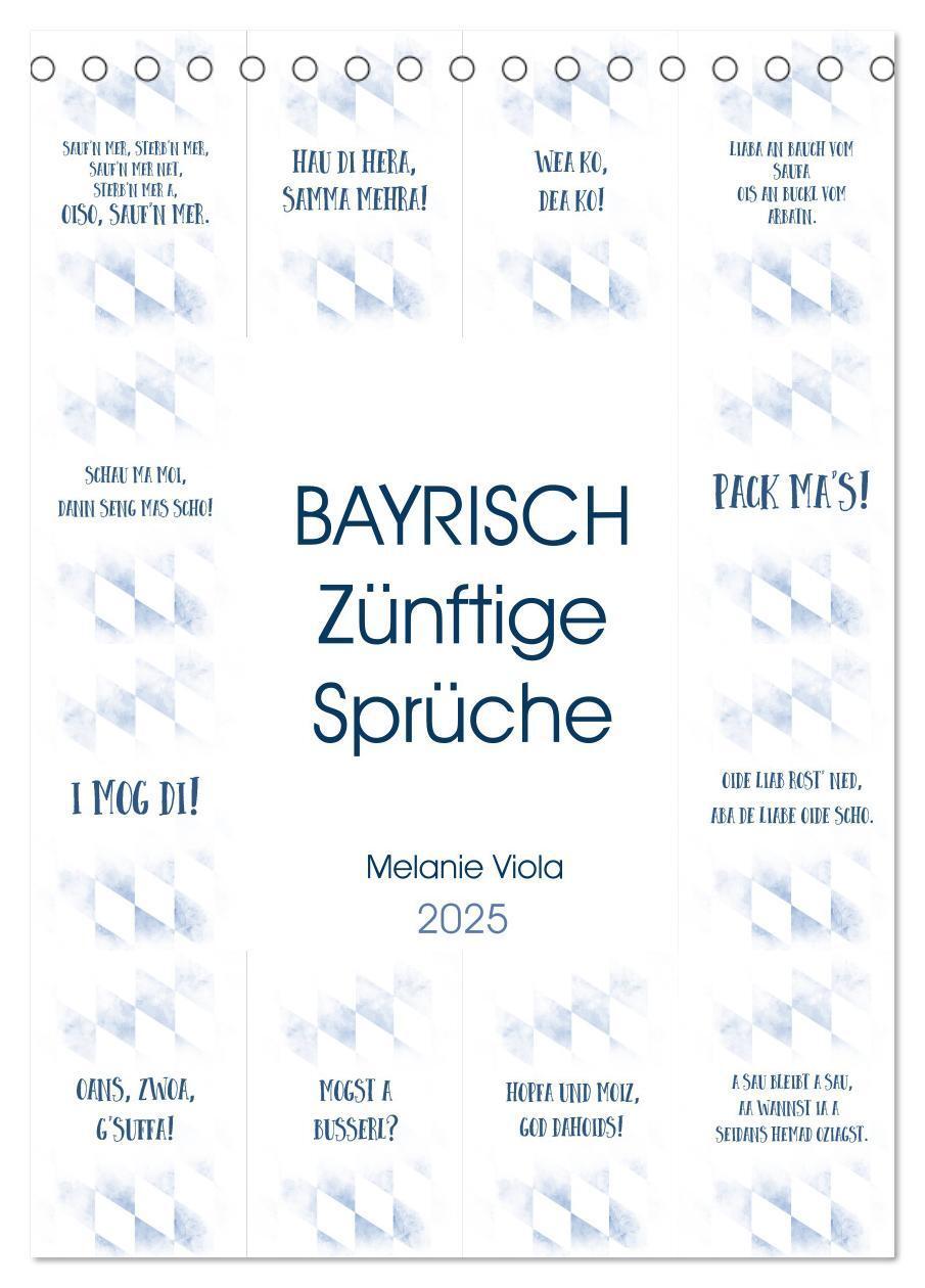 Cover: 9783435975266 | BAYRISCH Zünftige Sprüche (Tischkalender 2025 DIN A5 hoch),...