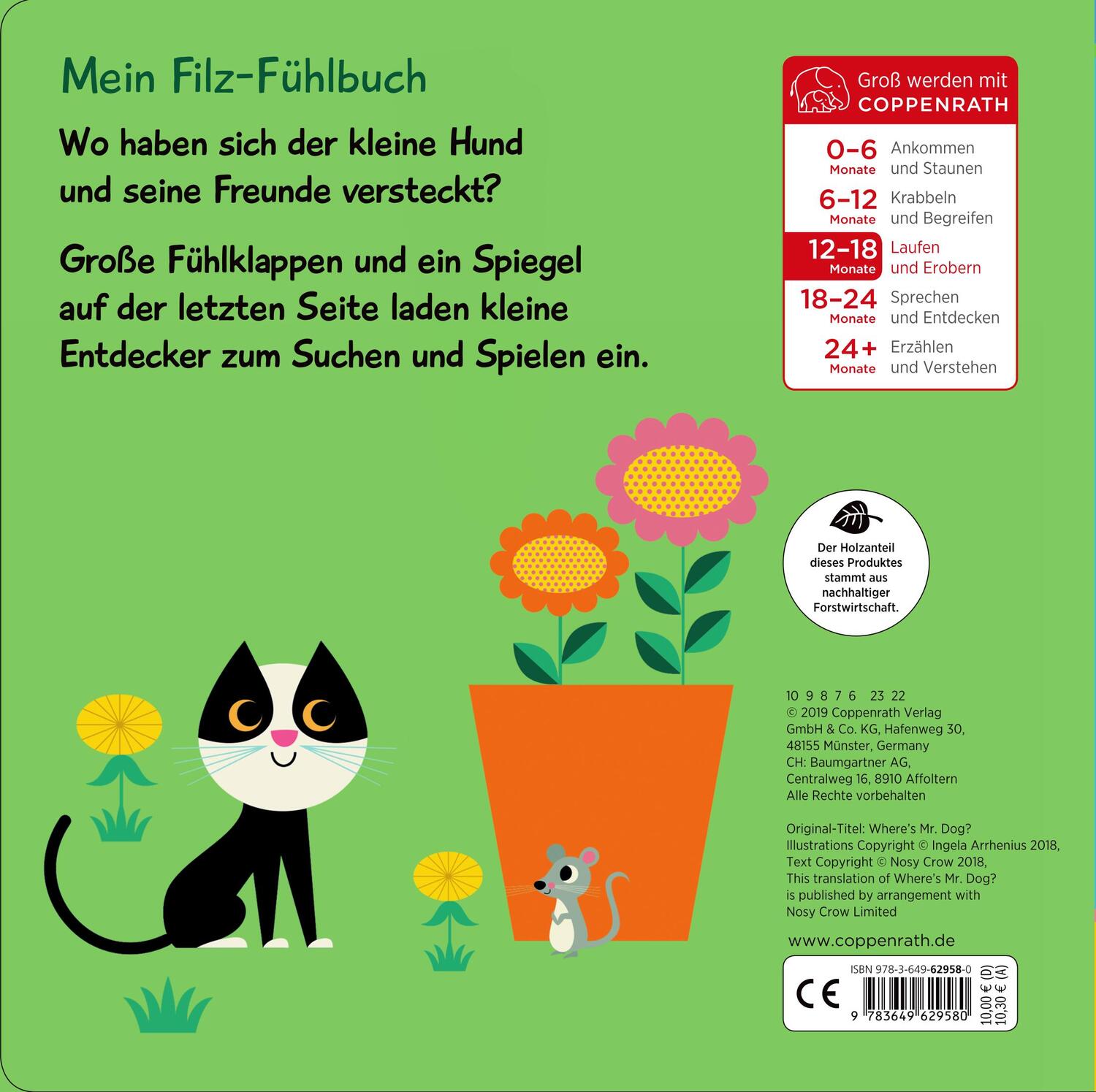 Rückseite: 9783649629580 | Mein Filz-Fühlbuch: Kuckuck, kleiner Hund! | Ingela P. Arrhenius