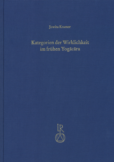 Cover: 9783895005145 | Kategorien der Wirklichkeit im frühen Yogacara | Reichert