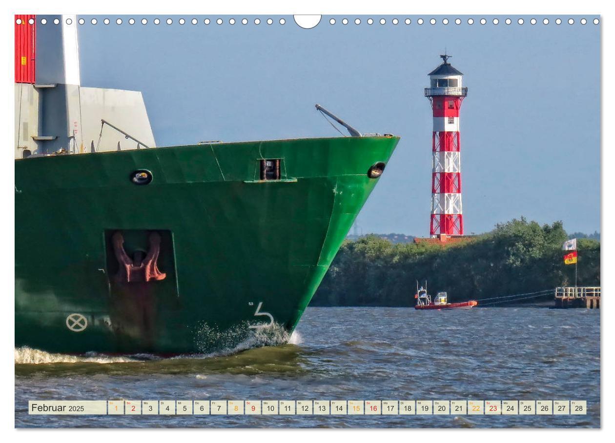 Bild: 9783435383252 | Containerschiffe auf der Elbe (Wandkalender 2025 DIN A3 quer),...