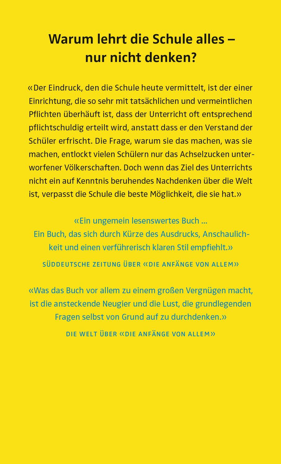 Rückseite: 9783737100533 | Ist die Schule zu blöd für unsere Kinder? | Jürgen Kaube | Buch | 2019