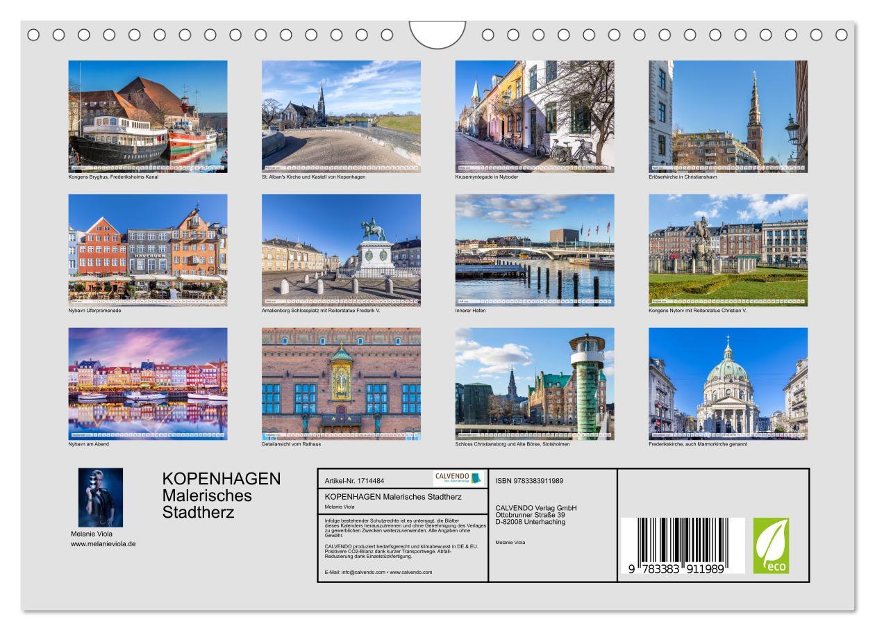 Bild: 9783383911989 | KOPENHAGEN Malerisches Stadtherz (Wandkalender 2025 DIN A4 quer),...