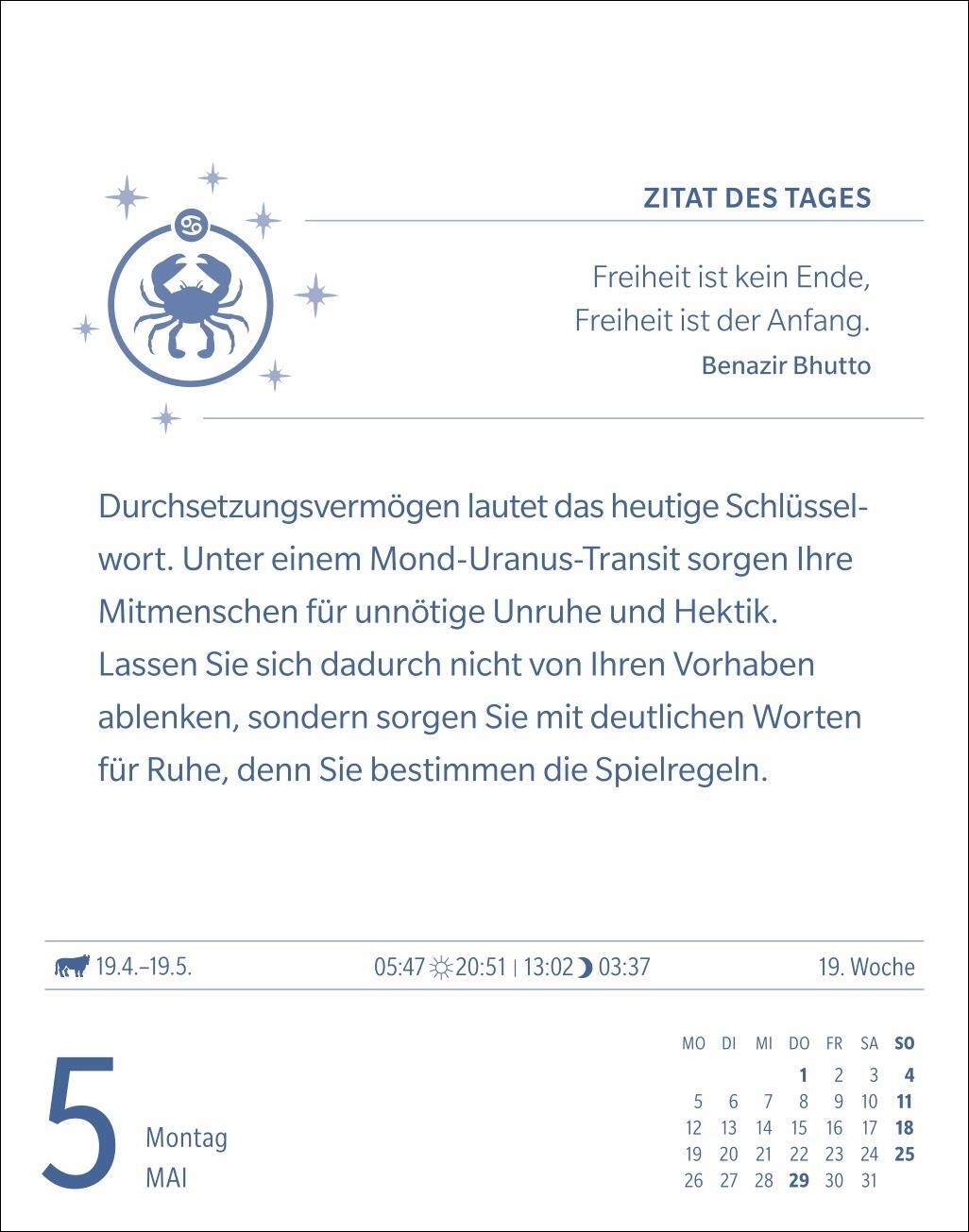 Bild: 9783840033704 | Krebs Sternzeichenkalender 2025 - Tagesabreißkalender - Ihr...