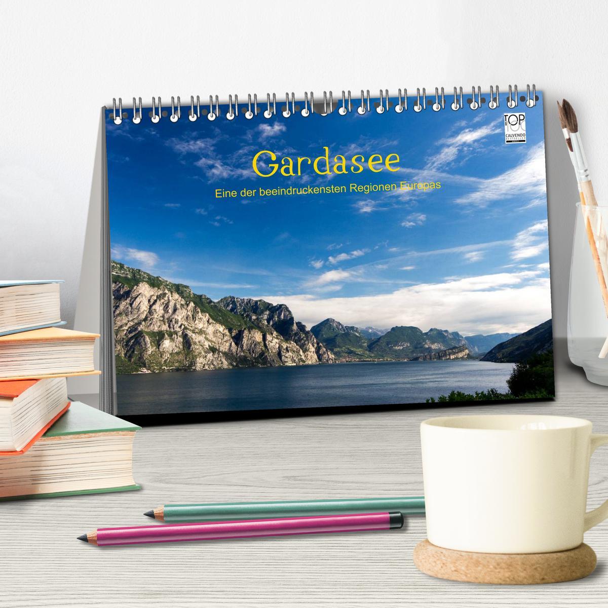 Bild: 9783435825509 | Gardasee (Tischkalender 2025 DIN A5 quer), CALVENDO Monatskalender