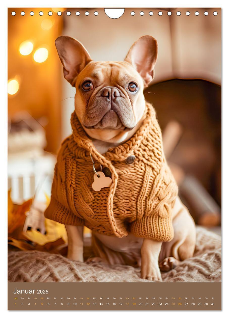 Bild: 9783383770463 | Frenchie Couture - Französische Bulldoggen in Strick-Chic...