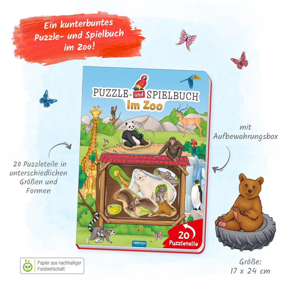 Bild: 9783965525634 | Trötsch Puzzlebuch Spielbuch Im Zoo | Trötsch Verlag GmbH &amp; Co. KG