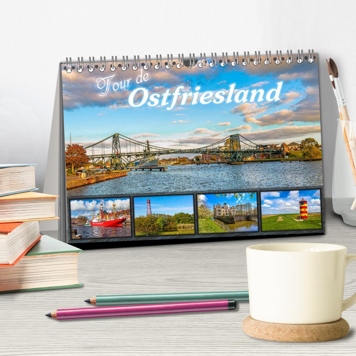 Bild: 9783383969409 | Tour de Ostfriesland (Tischkalender 2025 DIN A5 quer), CALVENDO...