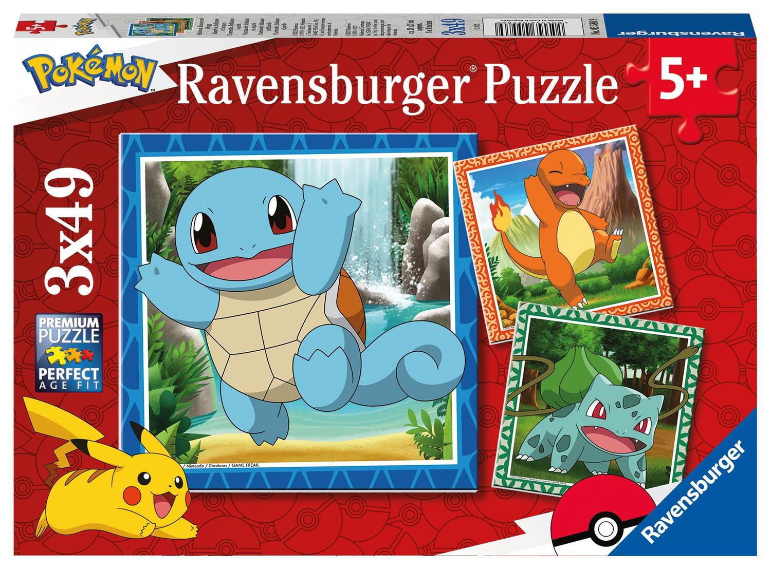 Cover: 4005556055869 | Ravensburger Kinderpuzzle 05586 - Glumanda, Bisasam und Schiggy -...