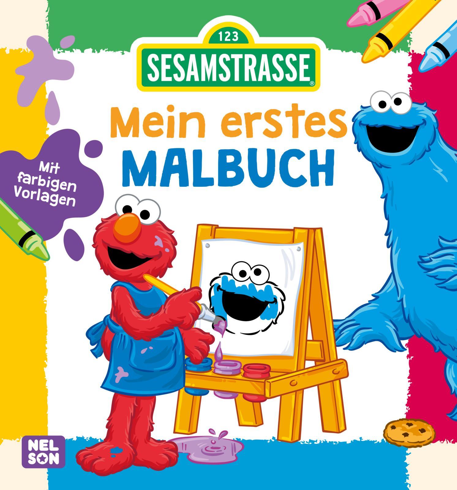 Cover: 9783845128061 | Sesamstraße: Mein erstes Malbuch | Mit farbigen Vorlagen | Taschenbuch