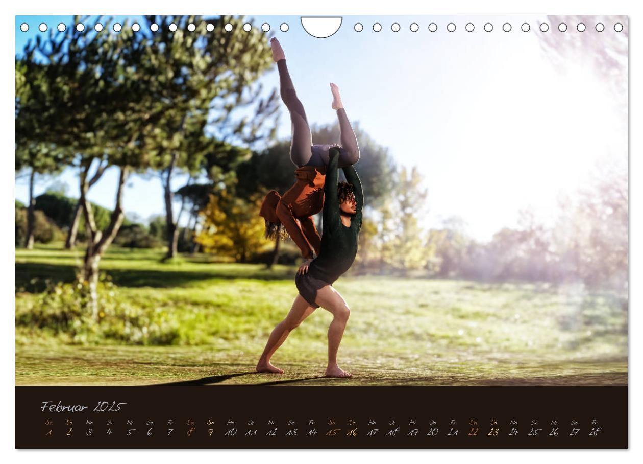 Bild: 9783435242795 | YogaPaare (Wandkalender 2025 DIN A4 quer), CALVENDO Monatskalender