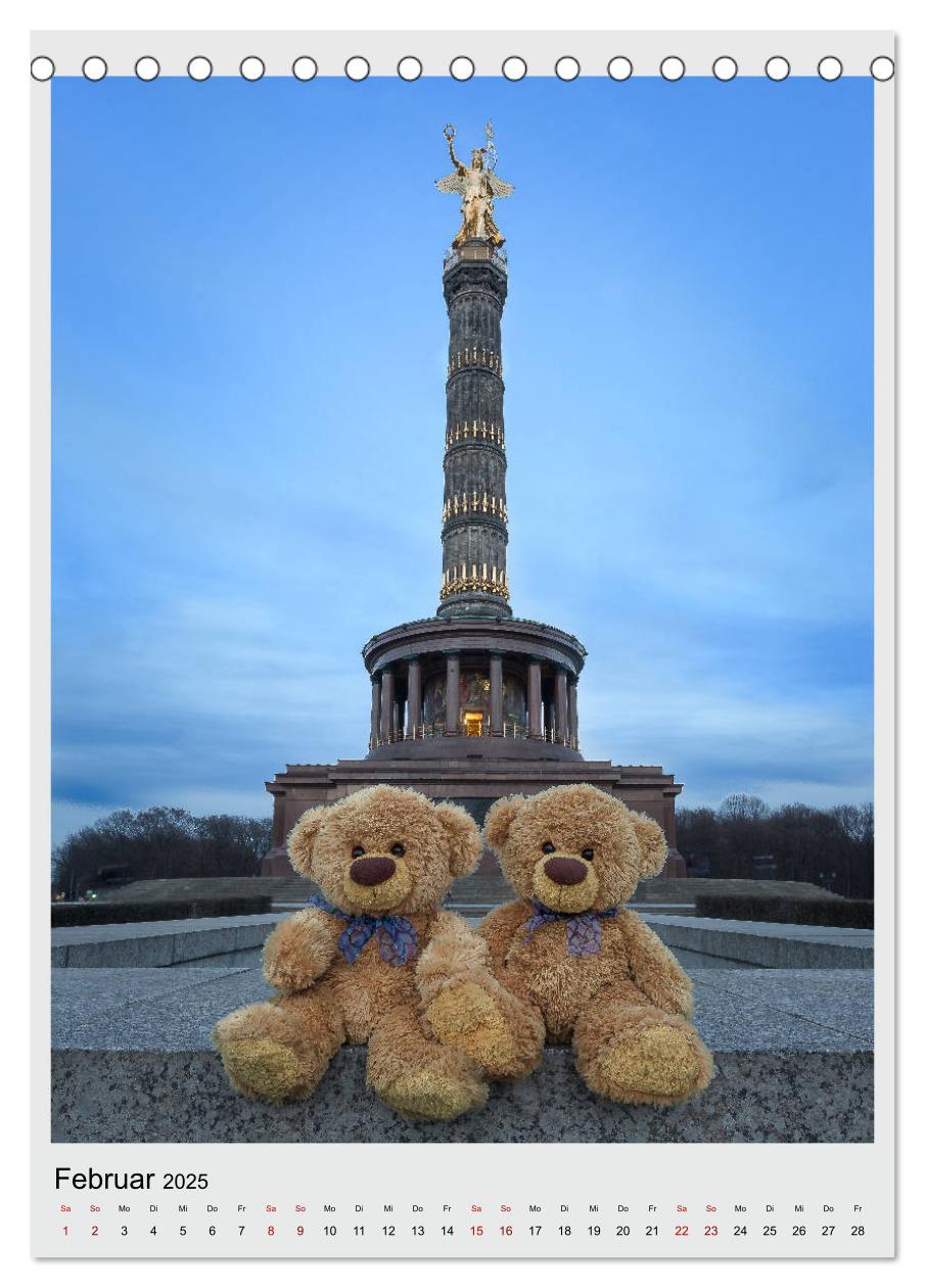 Bild: 9783435984534 | Travelling Teddy in Europa (Tischkalender 2025 DIN A5 hoch),...