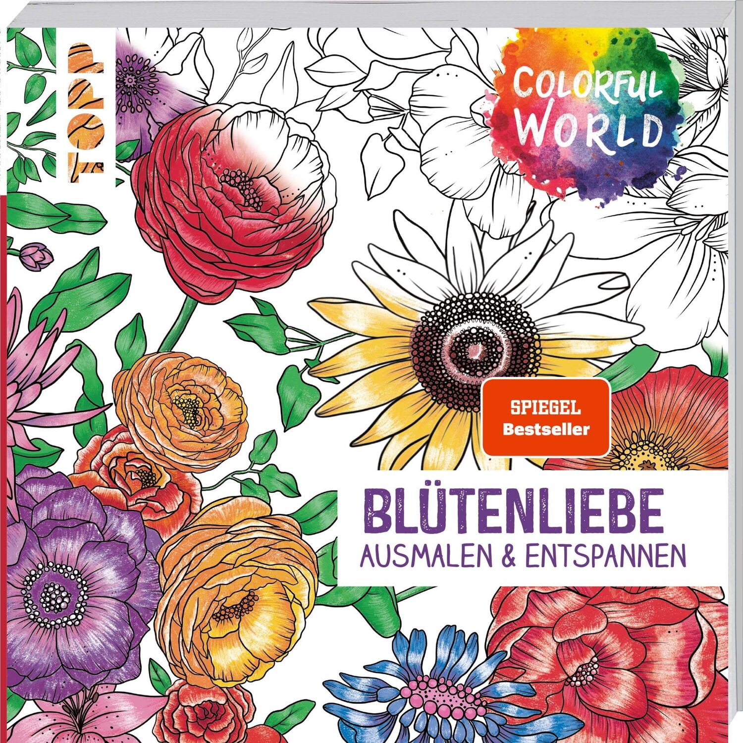 Cover: 9783772447150 | Colorful World - Blütenliebe | Ausmalen &amp; entspannen | Starke-An