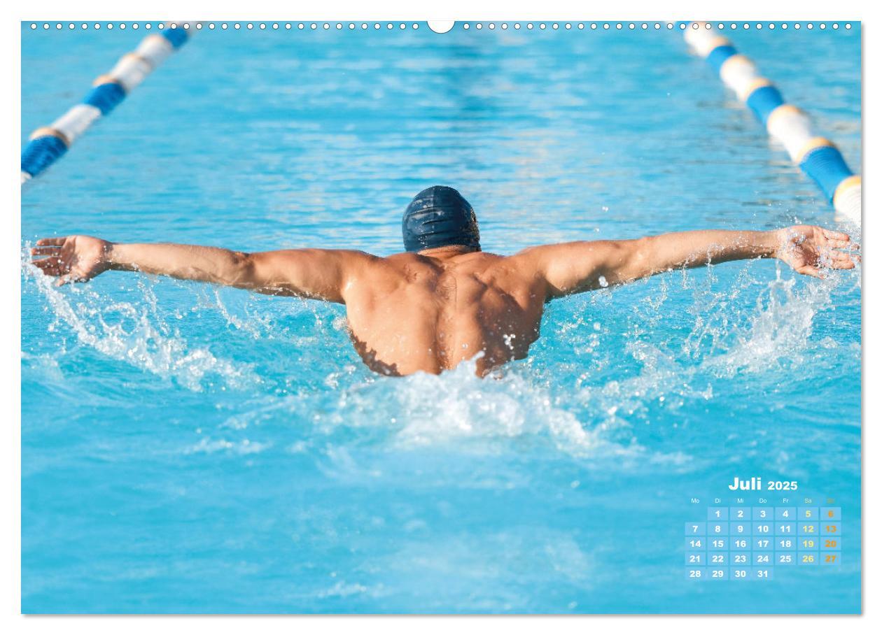 Bild: 9783383885495 | Schwimmen: Sport auf blauen Bahnen (Wandkalender 2025 DIN A2 quer),...