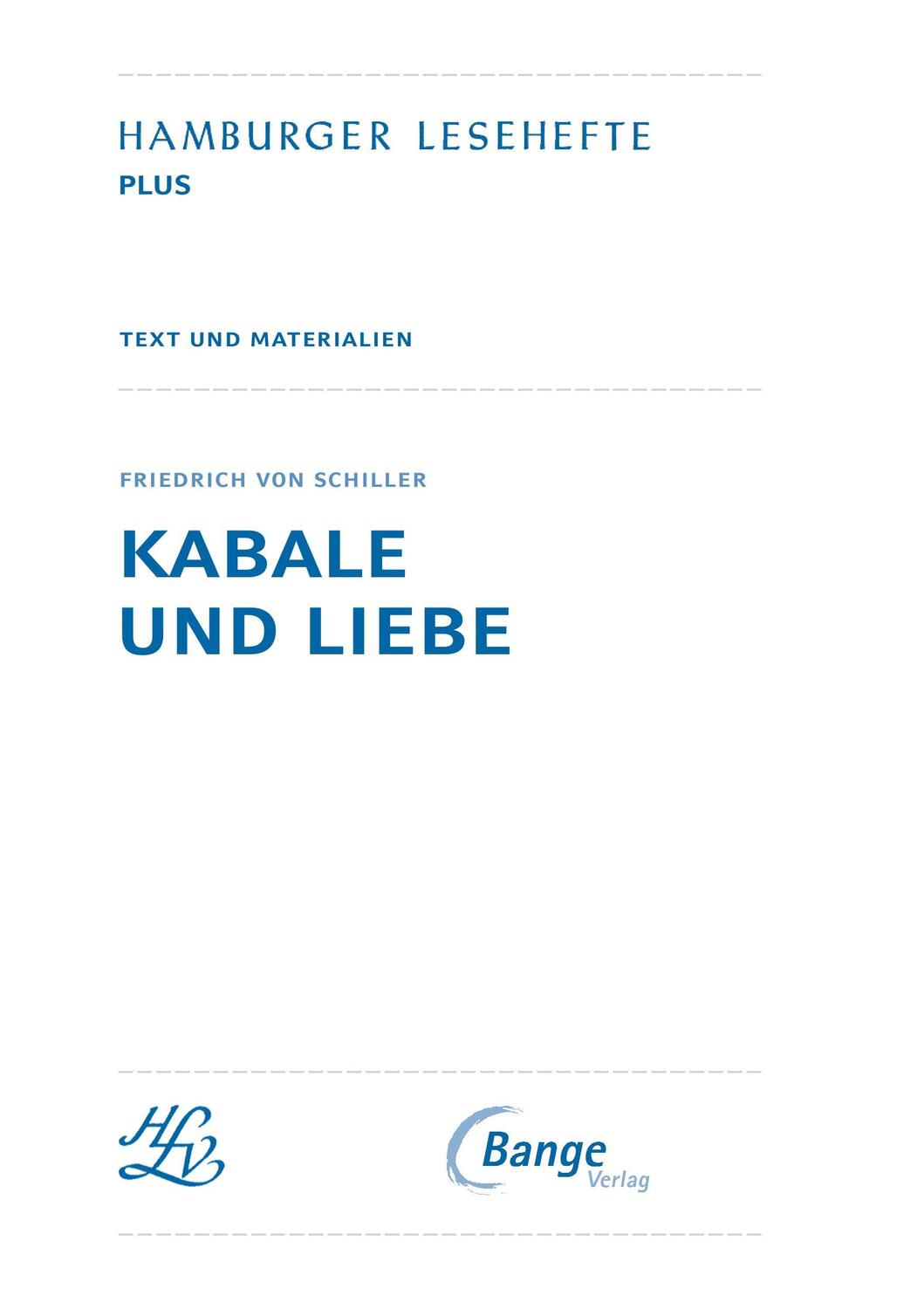 Bild: 9783804425941 | Kabale und Liebe | Hamburger Leseheft plus Königs Materialien | Buch