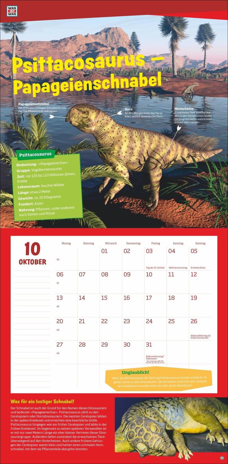 Bild: 9783756408412 | WAS IST WAS Dinosaurier Broschurkalender 2025 | Kalender | 28 S.