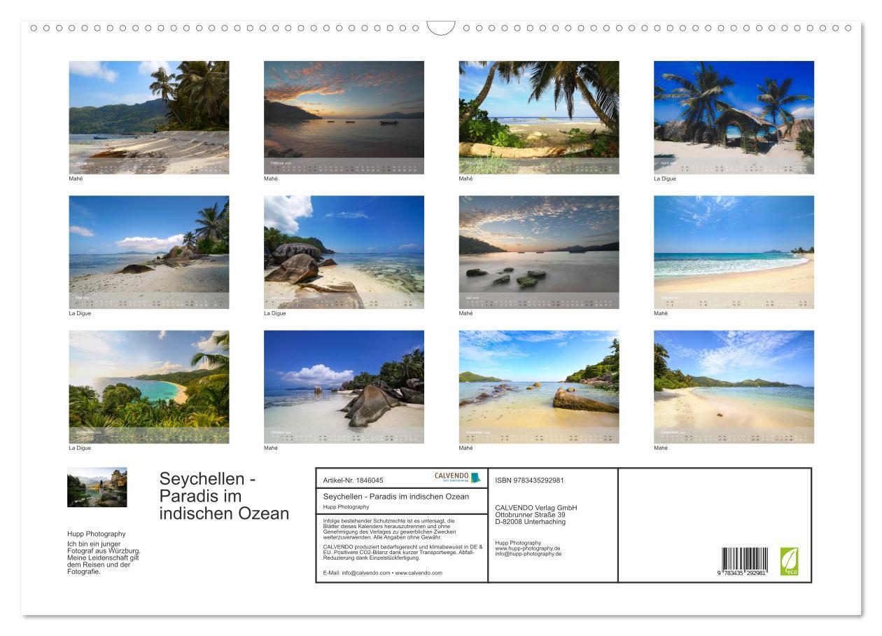 Bild: 9783435292981 | Seychellen - Paradis im indischen Ozean (Wandkalender 2025 DIN A2...