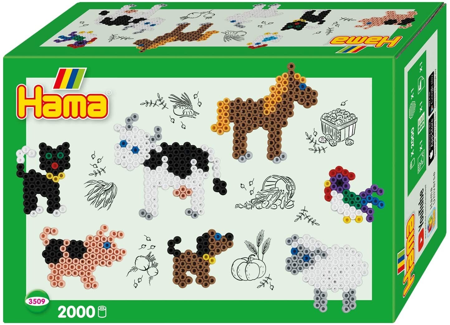 Cover: 28178035099 | Hama 3509 - Geschenkpackung Bauernhoftiere, Bügelperlen Midi, ca....