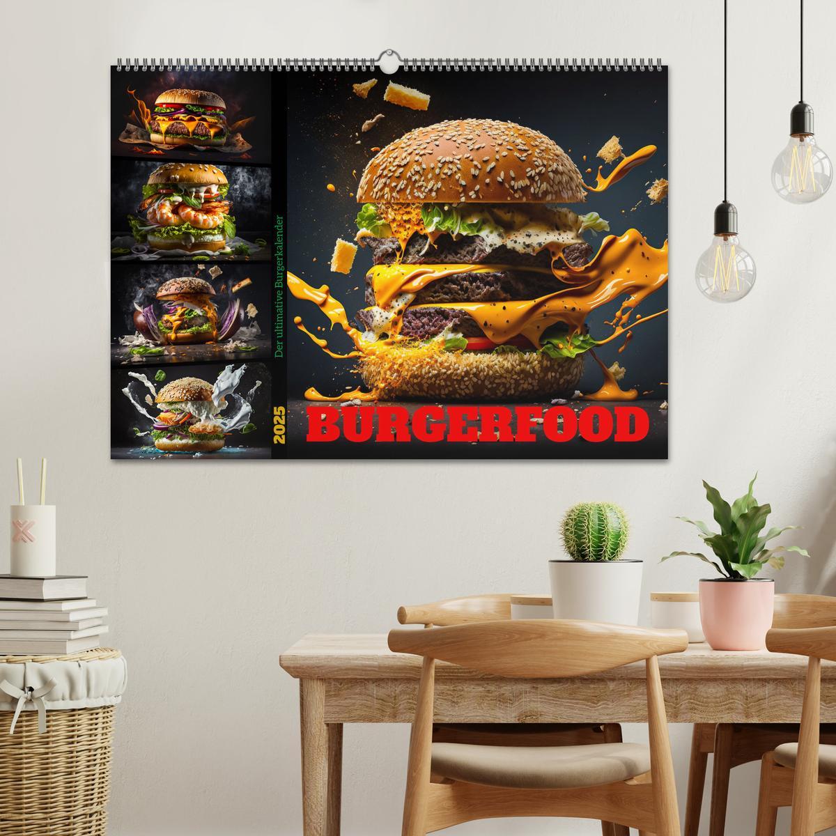 Bild: 9783383912214 | Burgerfood (Wandkalender 2025 DIN A2 quer), CALVENDO Monatskalender