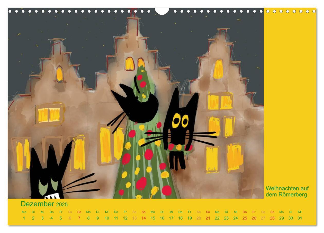 Bild: 9783435613298 | Frau Kami Katze entdeckt Frankfurt am Main (Wandkalender 2025 DIN...