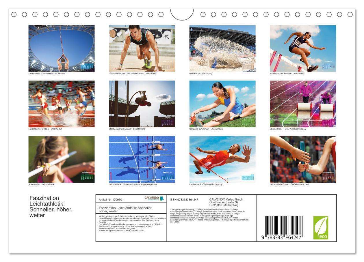 Bild: 9783383864247 | Faszination Leichtathletik: Schneller, höher, weiter (Wandkalender...