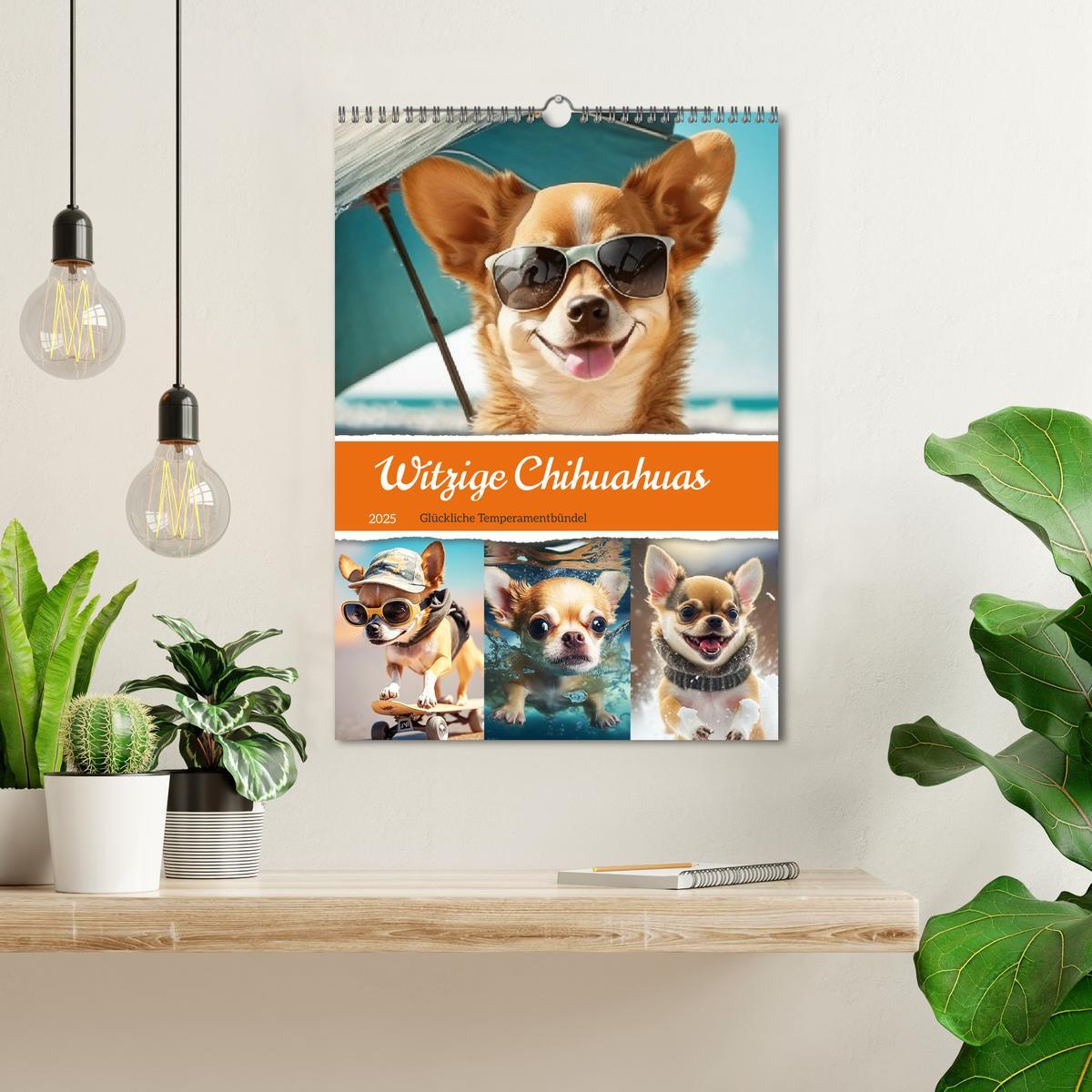 Bild: 9783435875672 | Witzige Chihuahuas. Glückliche Temperamentbündel (Wandkalender 2025...